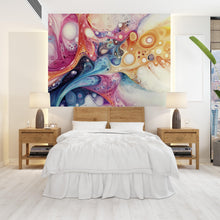 Load image into Gallery viewer, Colorful Universe Wallpaper / Abstract Galaxy Wall Mural / Cosmic Peel and Stick Wallpaper / Space Wall Art for Kids / Removable Nebula