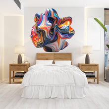 Load image into Gallery viewer, Abstract Wall Decal / Modern Artistic Wall Sticker / Contemporary Peel and Stick Mural / Geometric Removable Wall Art / Colorful Abstract
