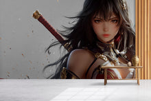 Load image into Gallery viewer, Anime Girl Wall Mural – Samurai Warrior Wall Art, Fantasy Female Wallpaper, Japanese Katana Girl Poster, Large Anime Decor for Home