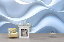 Load image into Gallery viewer, Wavy 3D Texture Wallpaper – Modern Wall Mural with Illusion Effect – Abstract Wave Peel and Stick Wallpaper – Textured Look Wall Décor