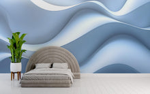 Load image into Gallery viewer, Wavy 3D Texture Wallpaper – Modern Wall Mural with Illusion Effect – Abstract Wave Peel and Stick Wallpaper – Textured Look Wall Décor
