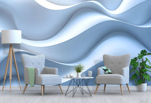 Load image into Gallery viewer, Wavy 3D Texture Wallpaper – Modern Wall Mural with Illusion Effect – Abstract Wave Peel and Stick Wallpaper – Textured Look Wall Décor