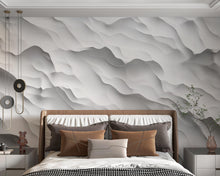 Load image into Gallery viewer, Wavy 3D Texture Wallpaper – Abstract Wave Wall Mural – Modern Illusion Effect Peel and Stick Wallpaper – Textured Look Wall Art Decor