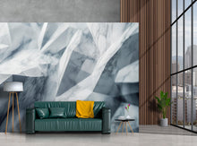 Load image into Gallery viewer, 3D Marble Crystal Wallpaper – Geometric Stone Texture Wall Mural – Modern Abstract Peel and Stick Wallpaper – Luxury Living Room Wall Decor