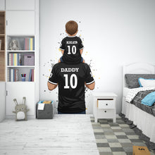 Load image into Gallery viewer, Father Son Soccer wall decor, Football Wall Decal Sport Vinyl, Football stickers, Boys Goal Wall Art, Wall Stickers, Kids Room, Decor 669RS