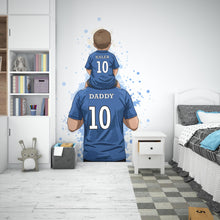 Load image into Gallery viewer, Father Son Soccer wall decor, Football Wall Decal Sport Vinyl, Football stickers, Boys Goal Wall Art, Wall Stickers, Kids Room, Decor 669RS