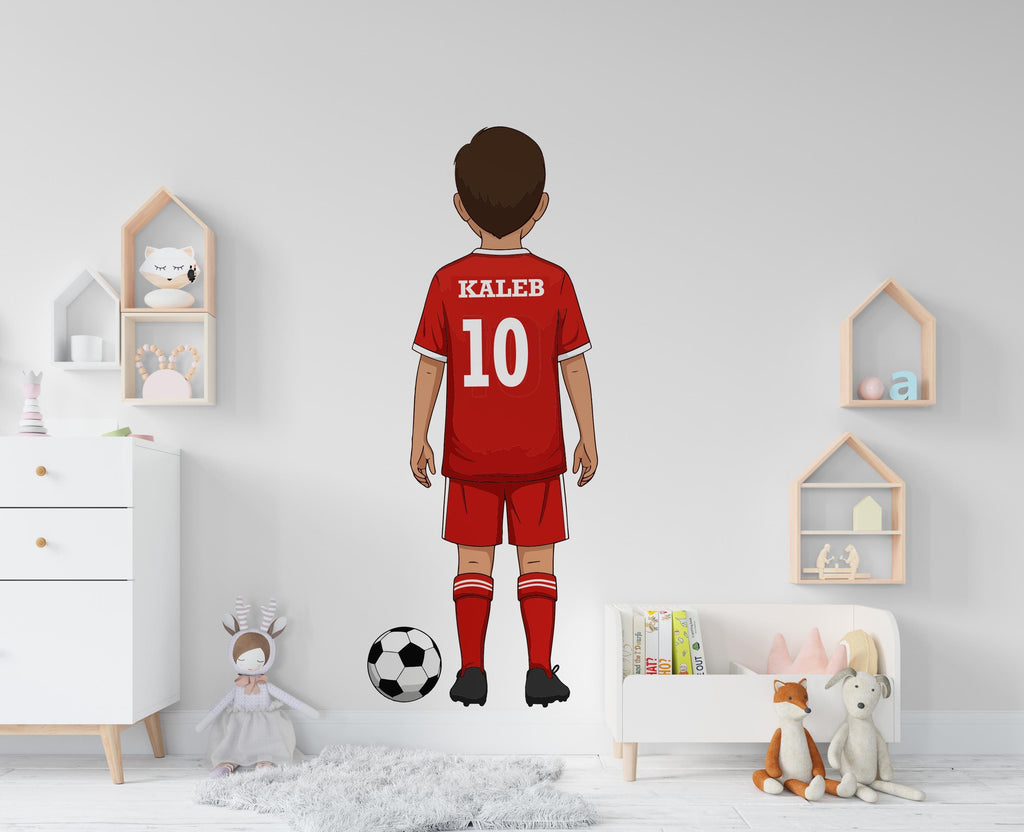 Soccer Boy wall decor, Football Wall Decal Sport Vinyl, Football stickers, Boys Passion, Goal Wall Art, Wall Stickers, Kids Room Decor 670RS