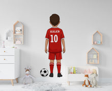 Load image into Gallery viewer, Soccer Boy wall decor, Football Wall Decal Sport Vinyl, Football stickers, Boys Passion, Goal Wall Art, Wall Stickers, Kids Room Decor 670RS