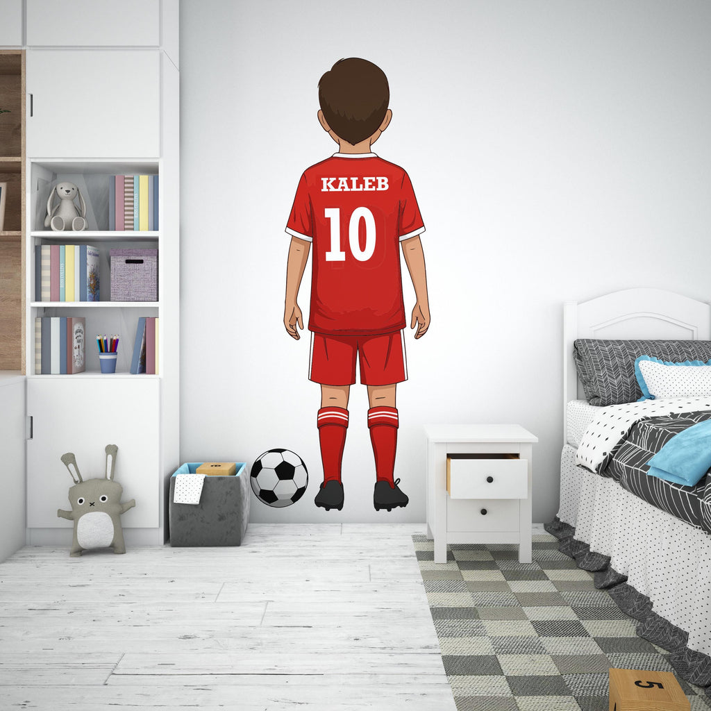 Soccer Boy wall decor, Football Wall Decal Sport Vinyl, Football stickers, Boys Passion, Goal Wall Art, Wall Stickers, Kids Room Decor 670RS