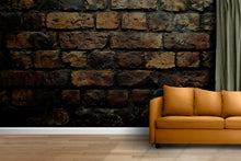 Load image into Gallery viewer, Rustic Brick Wall Mural – Realistic Aged Brick Texture Wallpaper – Industrial Peel and Stick Accent Wall – Vintage Loft Style Wall Decor
