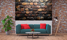 Load image into Gallery viewer, Rustic Brick Wall Mural – Realistic Aged Brick Texture Wallpaper – Industrial Peel and Stick Accent Wall – Vintage Loft Style Wall Decor