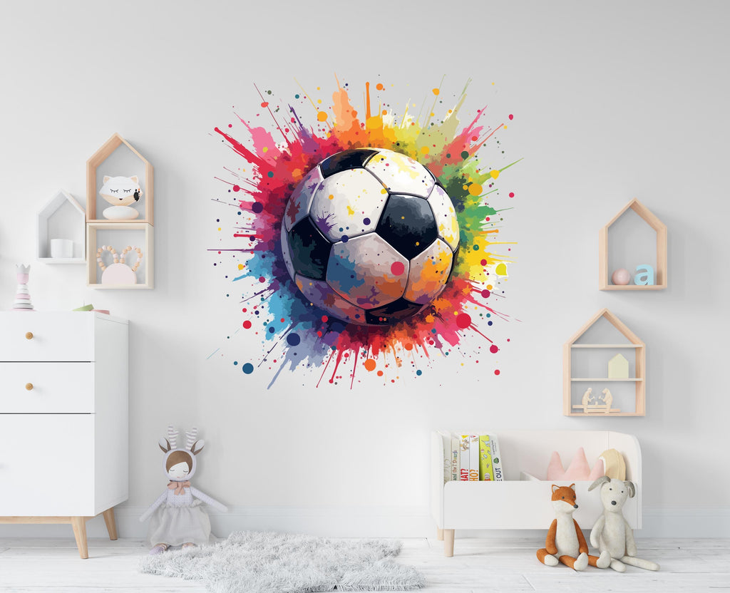 Soccer Ball wall decor, Football Wall Decal Sport Vinyl, Football stickers, Boys Passion, Goal Wall Art, Wall Stickers Kids Room Decor 674RS