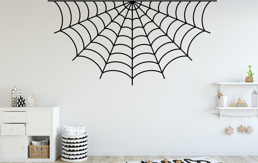 Spider web wall decal Spider web wall sticker Nursery kids room decor Halloween funny scary vinyl art decor Halloween Spooky web 114DE