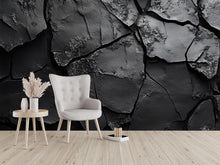 Load image into Gallery viewer, Cracked Concrete 3D Wall Mural – Industrial Texture Peel and Stick Wallpaper – Dark Grunge Accent Wall – Modern Urban