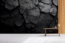 Load image into Gallery viewer, Cracked Concrete 3D Wall Mural – Industrial Texture Peel and Stick Wallpaper – Dark Grunge Accent Wall – Modern Urban