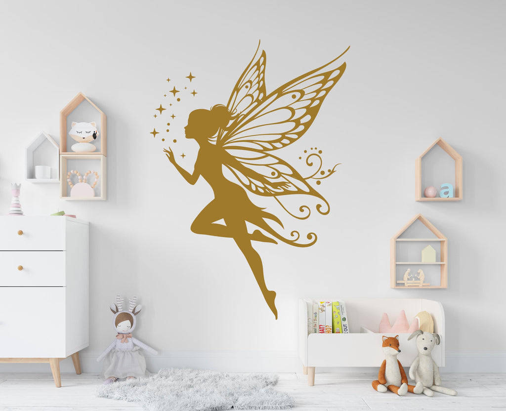 Fairy Wall Decor, Fairy Wall Decal, Girl room Fairy Wall Art, Fairy Princess Wall Sticker, Vinyl 676RS