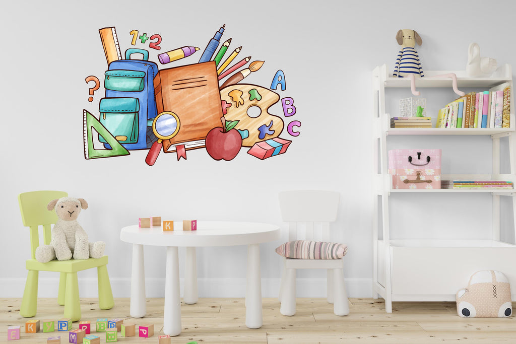 Library ABC Wall Art Decal, Library Wall Decal, Education Decals, Kids Room, Reading room, Nurseries, School, Kids Gifts, Dorm Room 677LU