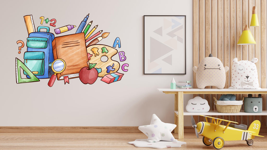 Library ABC Wall Art Decal, Library Wall Decal, Education Decals, Kids Room, Reading room, Nurseries, School, Kids Gifts, Dorm Room 677LU