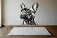 Load image into Gallery viewer, French Bulldog Wall Decal – Monochrome Dog Vinyl Sticker for Pet Lovers – Peel and Stick Animal Mural – Cute Frenchie Wall Art