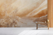 Load image into Gallery viewer, Neutral Floral Wallpaper – Beige Watercolor Flowers Peel and Stick Wallpaper, Elegant Minimalist Bloom Wall Decor for Living Room or Spa