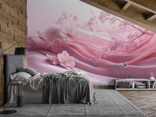 Load image into Gallery viewer, Romantic Pink Cherry Blossom Wallpaper – Japanese Sakura Floral Wallpaper, Peel and Stick Bedroom Decor, Soft Spring Garden Scene