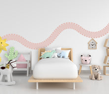 Load image into Gallery viewer, Tire Track Wall Decal Highway Vinyl Sticker Tire Marks Wall Decor Kids Playroom Boys Room Wall Art Automotive Bedroom Mural Sticker 684RS