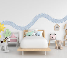 Load image into Gallery viewer, Tire Track Wall Decal Highway Vinyl Sticker Tire Marks Wall Decor Kids Playroom Boys Room Wall Art Automotive Bedroom Mural Sticker 684RS