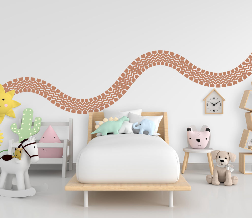 Tire Track Wall Decal Highway Vinyl Sticker Tire Marks Wall Decor Kids Playroom Boys Room Wall Art Automotive Bedroom Mural Sticker 684RS
