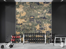 Load image into Gallery viewer, Digital Camo Wall Mural – Army Camouflage Wallpaper for Gym or Office – Military Style Accent Wall – Peel and Stick or Non-Woven