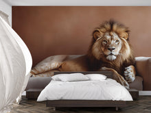 Load image into Gallery viewer, Majestic Lion Wall Mural for Bedroom – Peel and Stick Animal Wall Art – Jungle Safari Theme – Wildlife Bedroom Decor – Removable Wallpaper