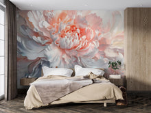 Load image into Gallery viewer, Oversized Peony Wall Mural – Neutral Floral Wallpaper for Modern Bedrooms – Blush Ivory Wall Art – Peel and Stick or Non-Woven