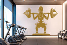 Load image into Gallery viewer, Gym Girl Squat Wall Decal Girl Power fitness Quote Decor Workout Art Vinyl Gym Wall Stickers Bedroom Home Gym Workout Girl 690RS