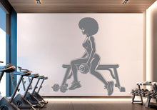 Load image into Gallery viewer, Gym Wall Decal Afro Girl Power fitness Quote Decor Workout Art Vinyl Gym Wall Stickers Bedroom Gym Workout Girl Motivation Crossfit 716RS