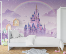 Load image into Gallery viewer, Princess Castle Wall Graphics Peel and Stick Girl room Wallpaper Nursery Self Adhesive Removable nursery wall decor Mural 718RS