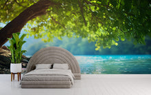 Load image into Gallery viewer, Tranquil Lake Wall Mural – Nature Tree Water Landscape Wallpaper for Bedroom, Living Room or Spa Retreat
