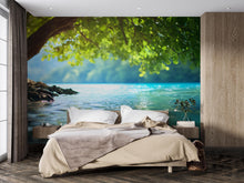 Load image into Gallery viewer, Tranquil Lake Wall Mural – Nature Tree Water Landscape Wallpaper for Bedroom, Living Room or Spa Retreat