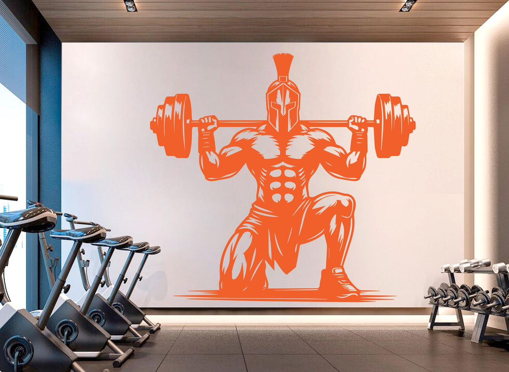 Spartan Gym Wall Decor Ancient Fitness Wall Art Skull Gym Wall Decals Spartan Wall Decal Crossfit Gifts Home Gym Wall Sticker Gym 720RS