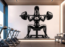 Load image into Gallery viewer, Spartan Girl Gym Wall Decor Ancient Fitness Wall Art Skull Gym Wall Decals Spartan Wall Decal Crossfit Gifts Home Gym Wall Sticker Gym 722RS