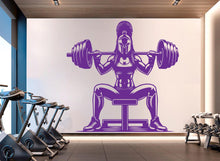Load image into Gallery viewer, Spartan Girl Gym Wall Decor Ancient Fitness Wall Art Skull Gym Wall Decals Spartan Wall Decal Crossfit Gifts Home Gym Wall Sticker Gym 722RS