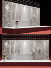 Load image into Gallery viewer, Custom Wedding Mural with Doves – Personalized Name &amp; Date Backdrop, Elegant 3D Wall Art, Romantic Ceremony Decoration