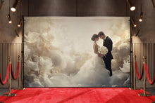 Load image into Gallery viewer, Custom Wedding Wall Mural with Names &amp; Date – Romantic Floral Backdrop, Personalized Wedding Gift, Elegant Photo Wall Decor