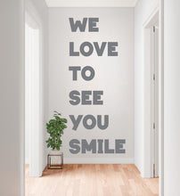 Load image into Gallery viewer, Dental wall decor Smile Dental Stickers Dental Clinic Wall Decal Door Wall Sticker Dental Clinic Wall Décor Tooth wall decal Art 695RS