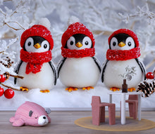 Load image into Gallery viewer, Winter Penguin Wall Mural – Baby Shower Gift – Christmas Nursery Wallpaper – Cute Holiday Baby Room Décor – Custom Peel &amp; Stick Mural