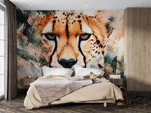 Load image into Gallery viewer, Cheetah Wall Mural for Nursery – Jungle Safari Animal Wallpaper for Baby Room – Bold Wildlife Decor – Baby Shower Gift Idea