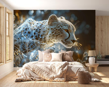 Load image into Gallery viewer, Futuristic Cheetah Wall Mural – Tech Jungle Animal Art for Modern Decor – Bold Birthday or Holiday Gift for Stylish Home Lovers