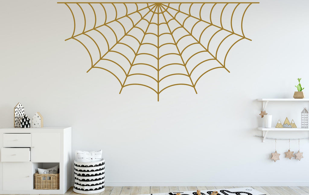 Spider web wall decal Spider web wall sticker Nursery kids room decor Halloween funny scary vinyl art decor Halloween Spooky web 114DE