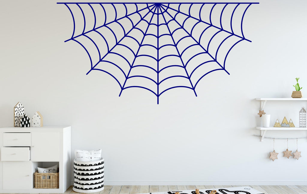 Spider web wall decal Spider web wall sticker Nursery kids room decor Halloween funny scary vinyl art decor Halloween Spooky web 114DE
