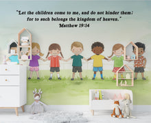 Load image into Gallery viewer, School Children Wall Graphics Peel and Stick Girl room Wallpaper Nursery Self Adhesive Removable nursery wall decor Mural 732RS
