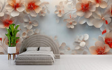 Load image into Gallery viewer, 3D Floral Bedroom Mural - Modern Blooming Wall Art - Luxury Nature Decor - Stylish Gift for Birthdays, Holidays, or Home Makeovers