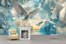 Load image into Gallery viewer, 3D Soaring Birds Wall Mural - Modern Nature-Inspired Wall Art - Luxury Home Decor - Stylish Gift for Birthdays or Holidays